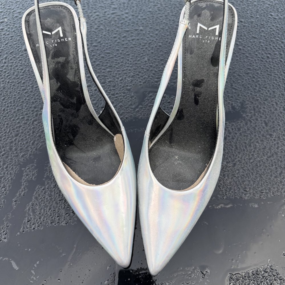 Marc Fisher Iridescent Slingback Heels